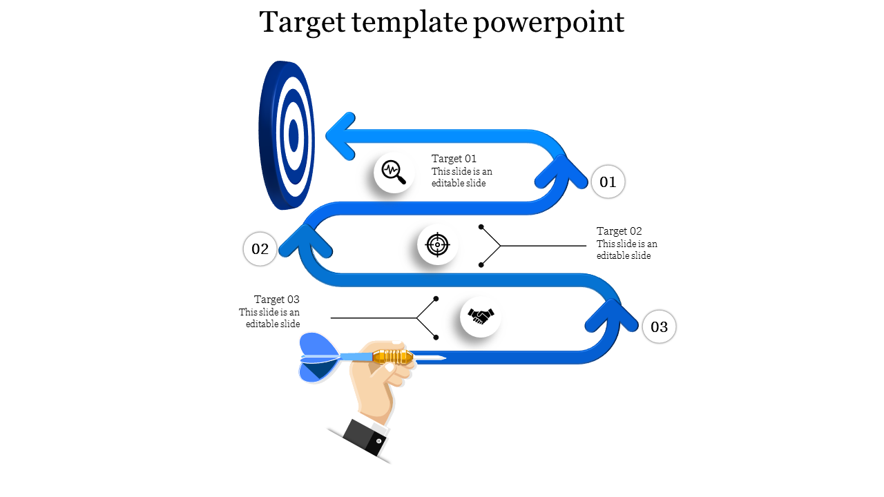 Attractive Target PowerPoint Template For Presentation